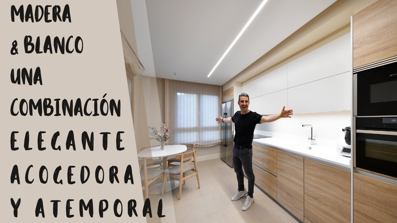 Cocinas Modernas Blancas Y Madera Cjr Cocinas Cjr Santos